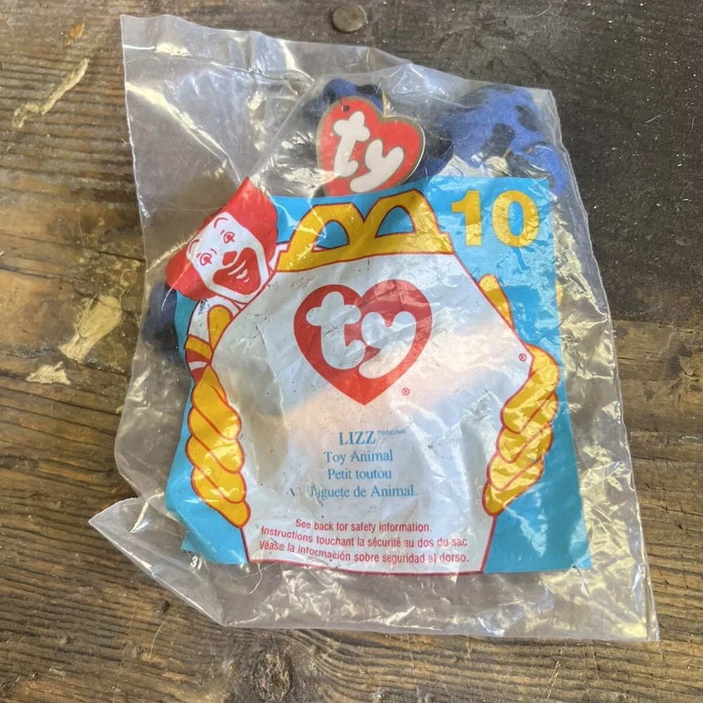 McDonald’s Happy Meal Toy #10 Lizz Teenie Beanie Babies Toy Animal 1996 Vintage - Picture 2 of 3